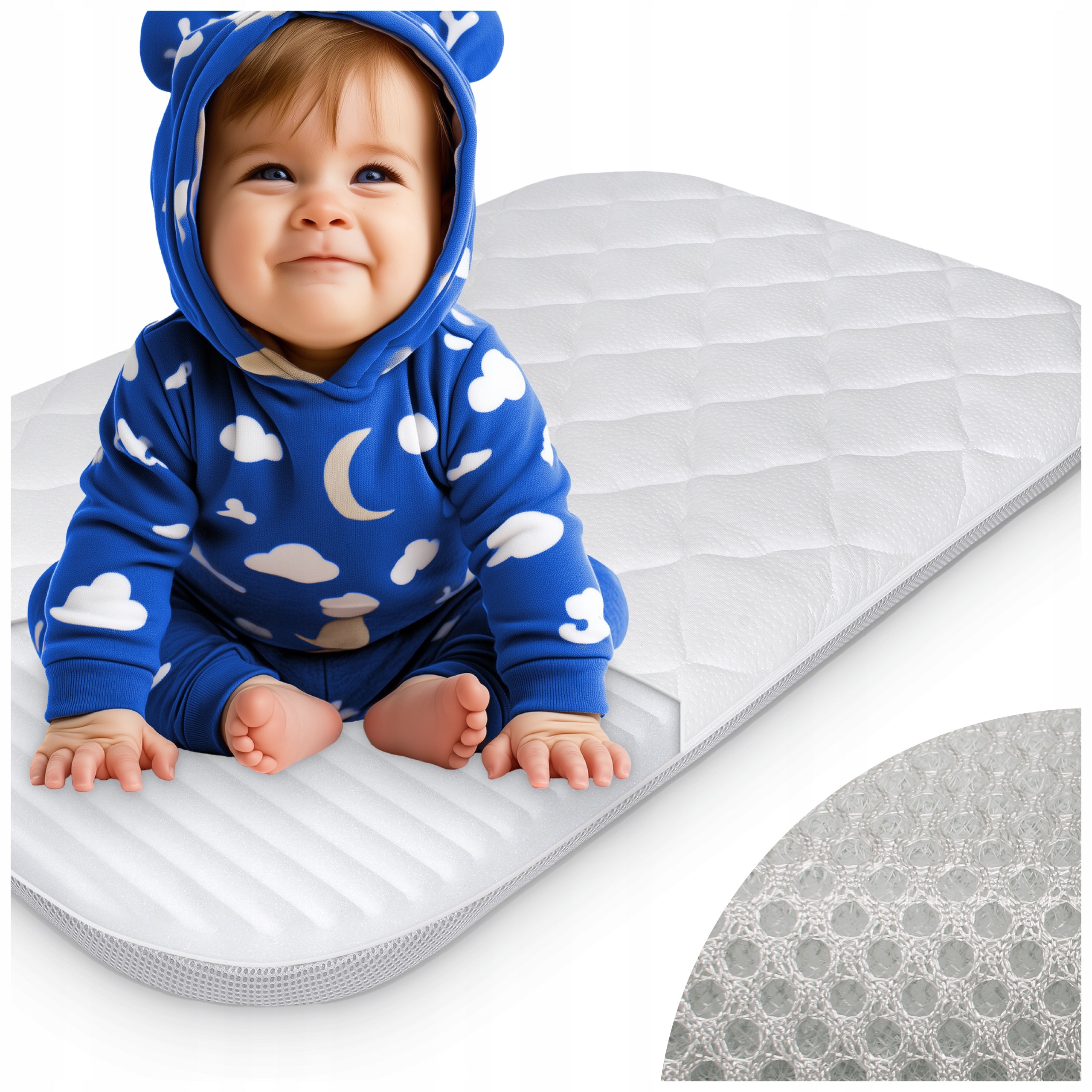 Mattress for extra bed fits Kinderkraft Neste Up 2 for cot