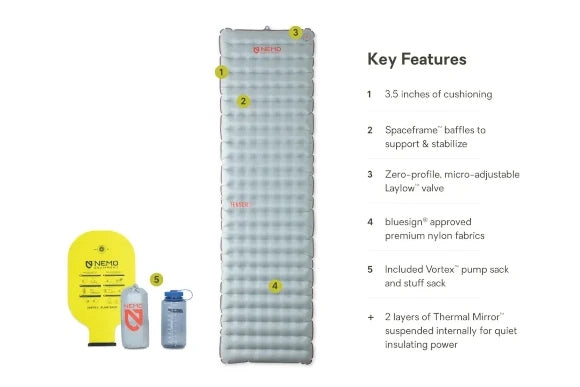 Mattress inflatable hiking mat Nemo Tensor All Season Regular Manufacturer code 811666034946