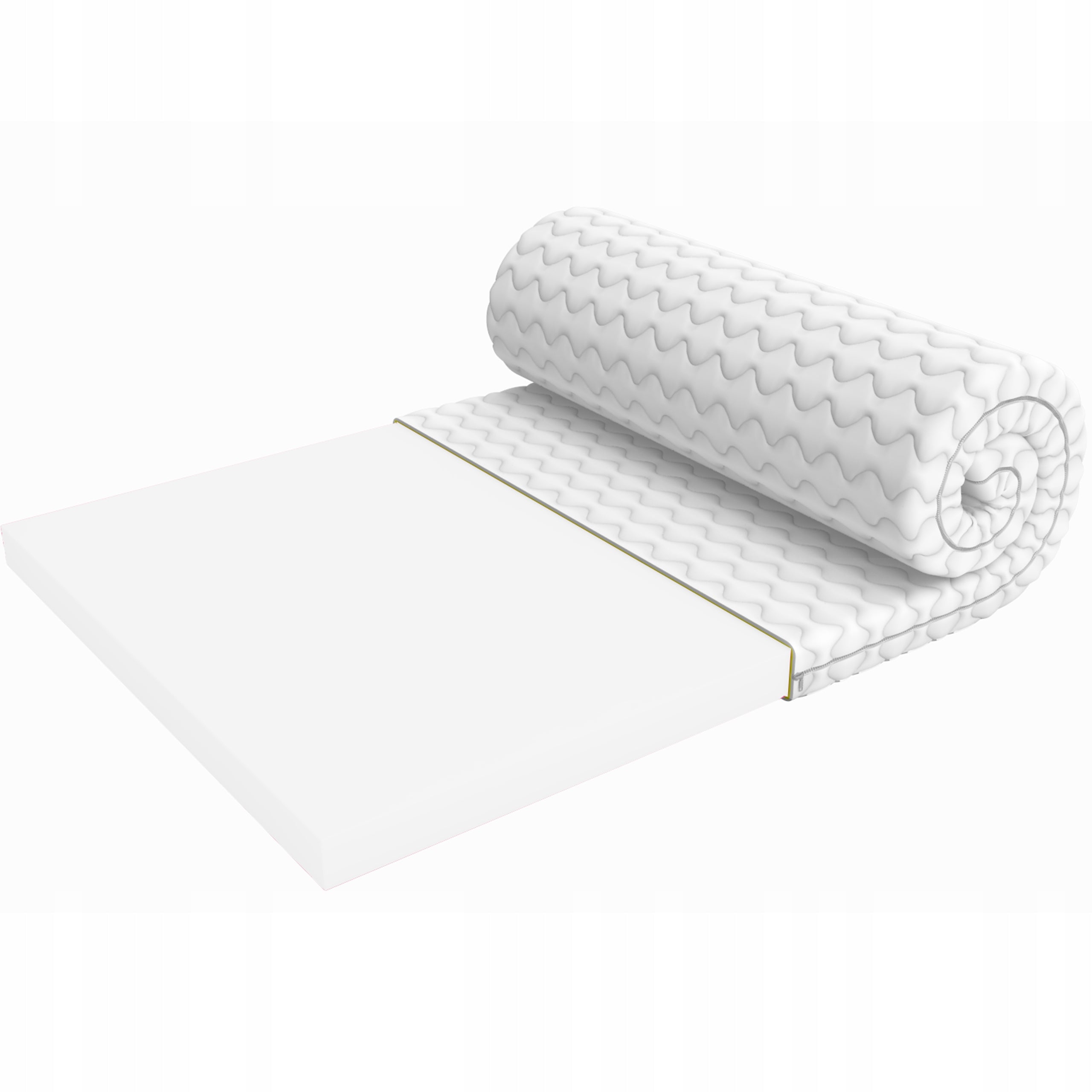 Mattress topper 120x200, PUR foam, Cover for bed and couch 5cm;