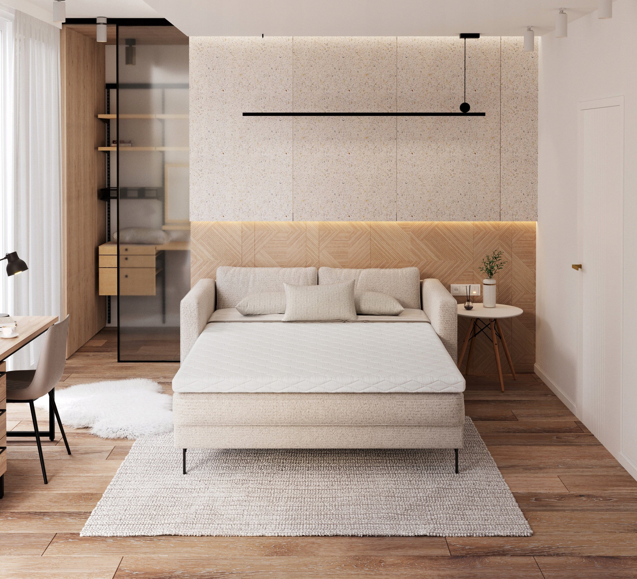 Antčiužinis Fluxar home N1061 90x200 visco HR 6cm