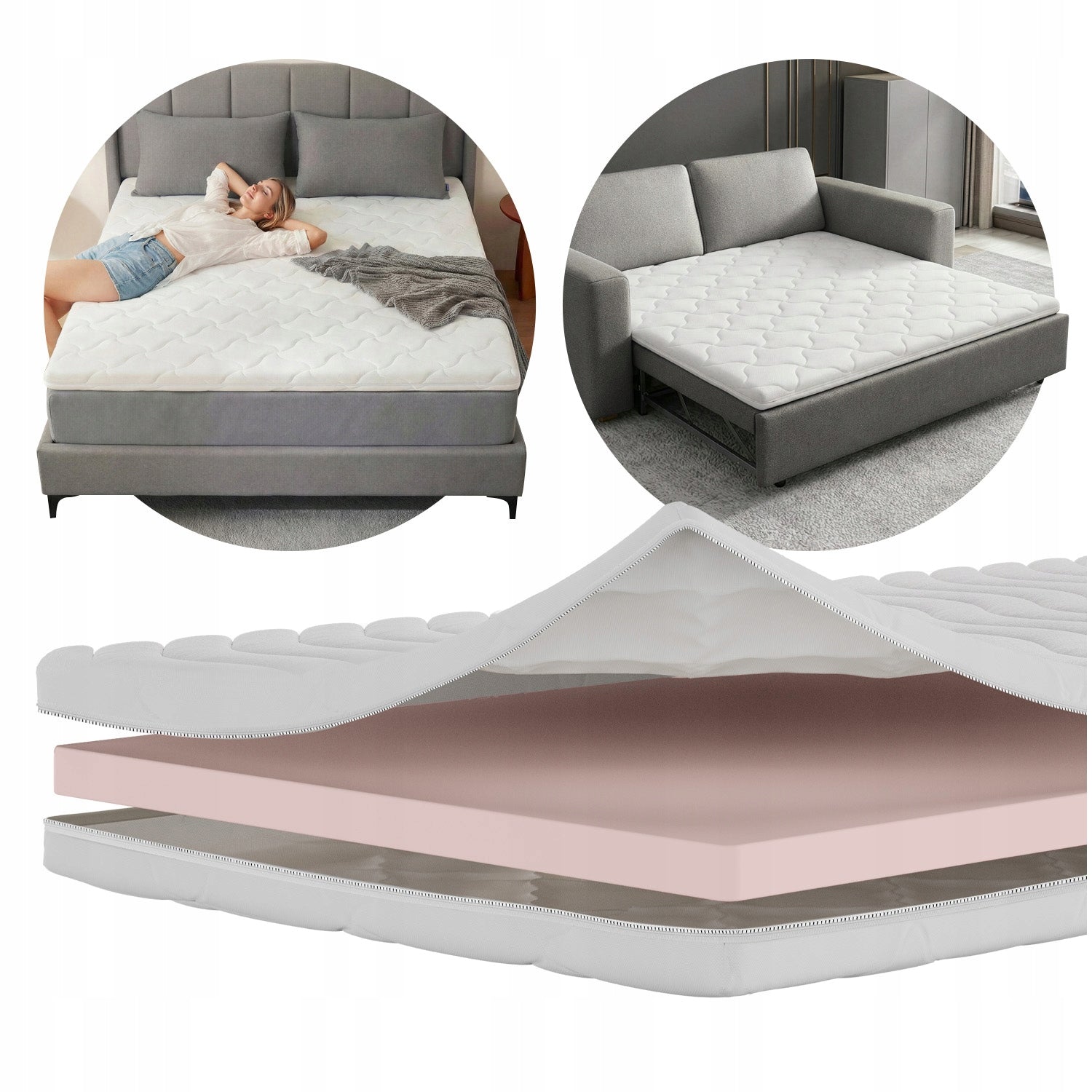 Mattress topper 160x200 TOPPER FOAM HR H4 (HARD)
