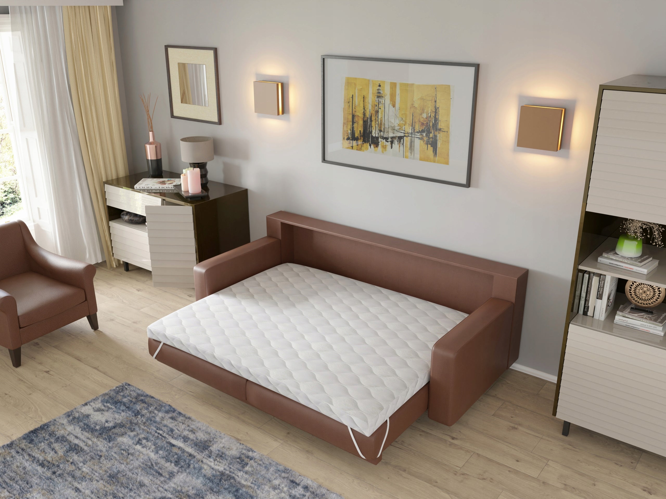 Mattress topper 160x200 massaging Topper comfortable 8cm for sofa H2 / H3 Brand TOMPOL