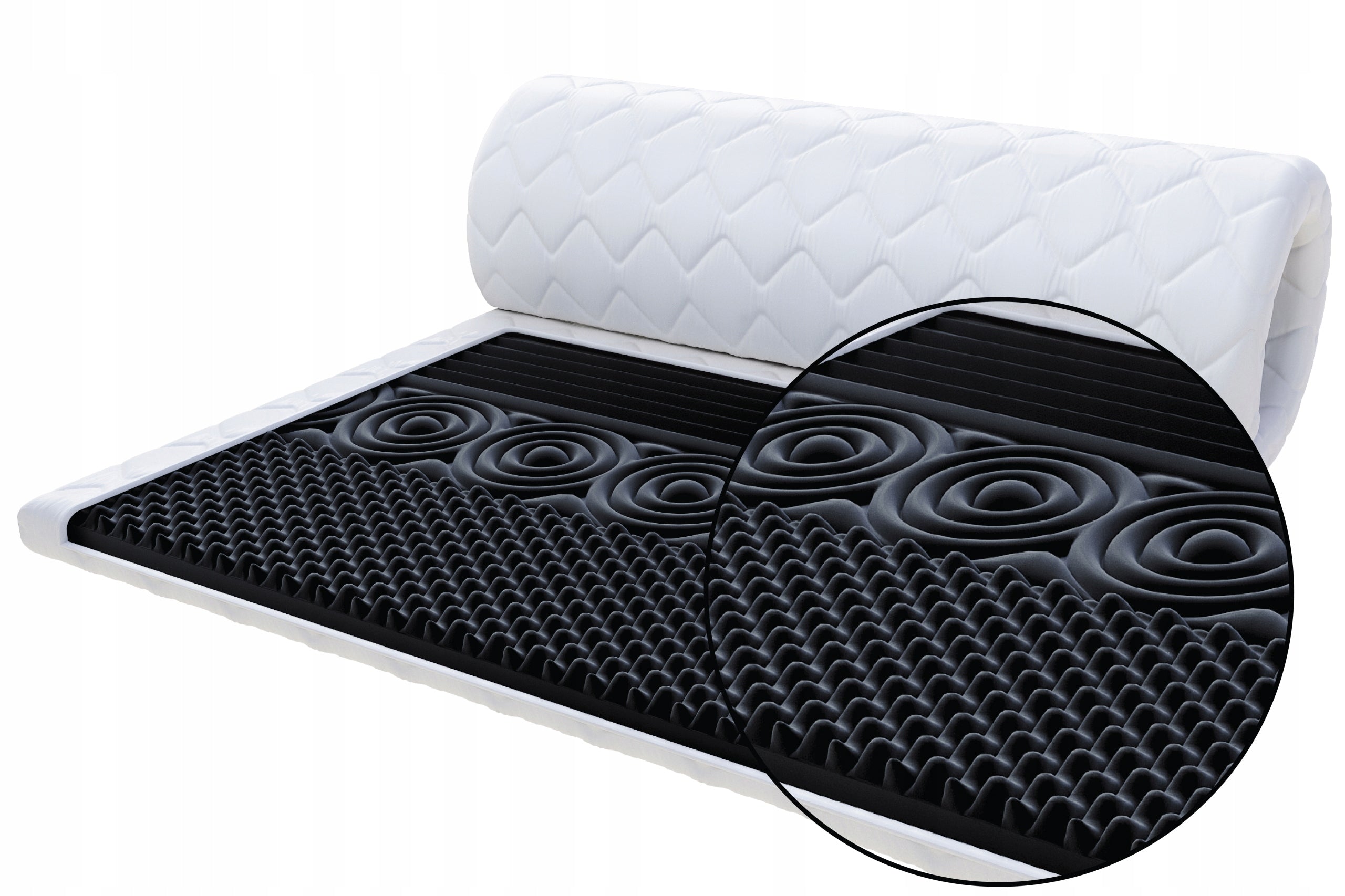 Mattress topper 180x200 UNICO massage topper 8cm Mattress height 8 cm