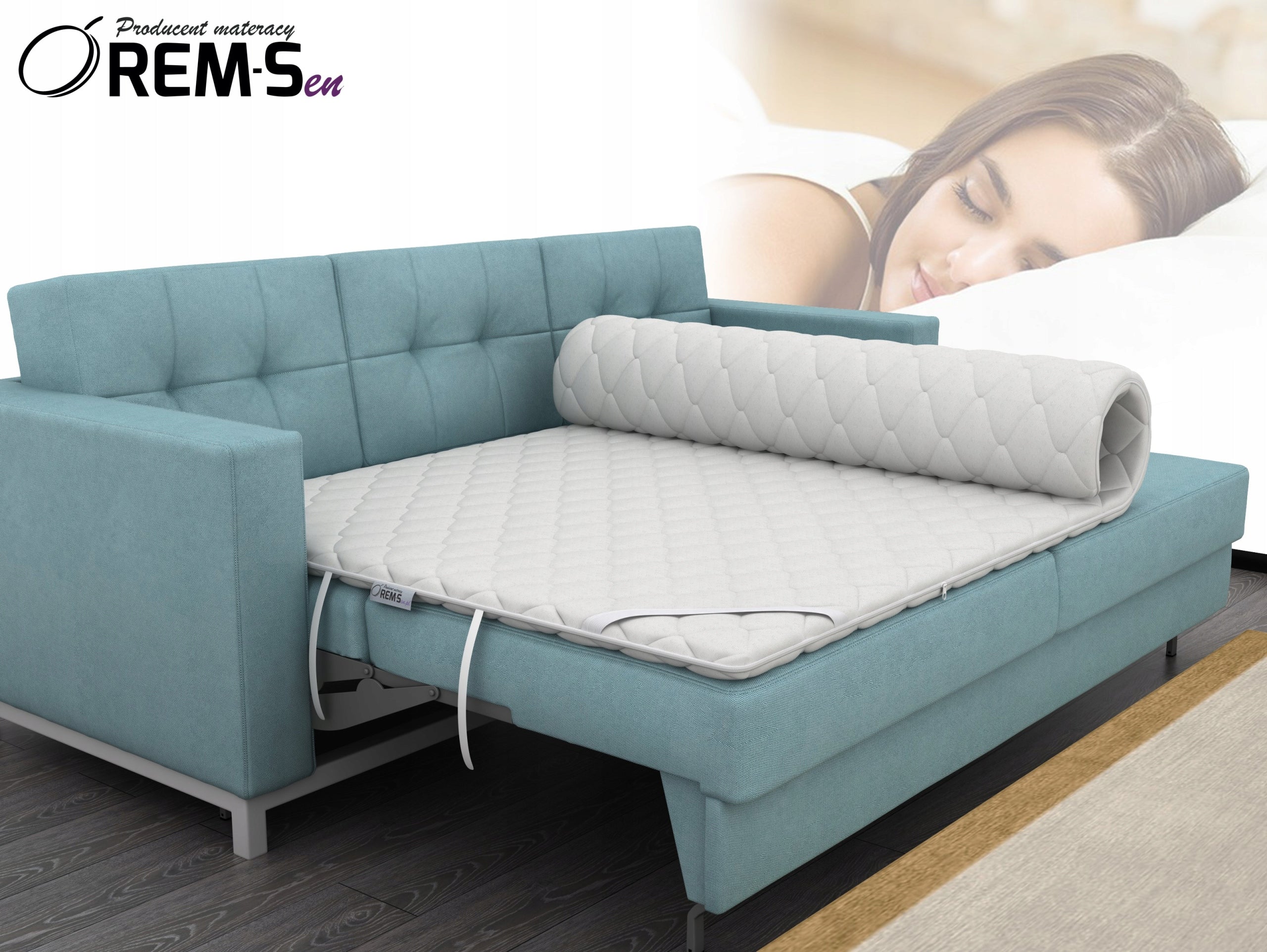 Mattress topper Top Cover 70x200 7cm H3/H4 3D support Brand Rem-Sen