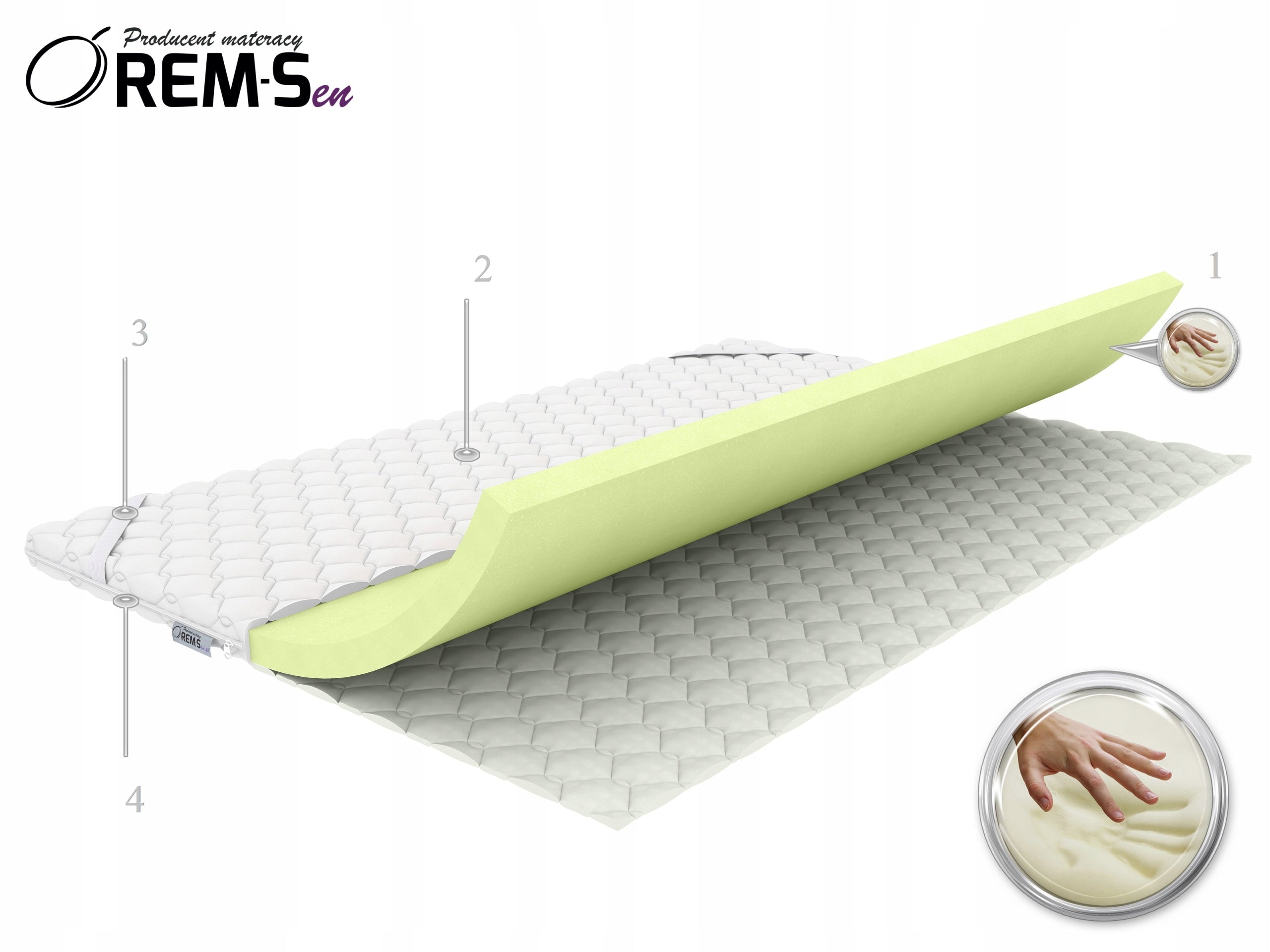 Mattress topper Topper VISCO 80x200 6cm Mattress length 200 cm