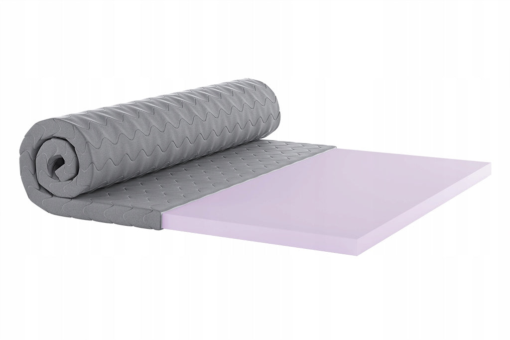 Mattress topper foam PUR T25 42 120x190 medium-hard 5cm GREY