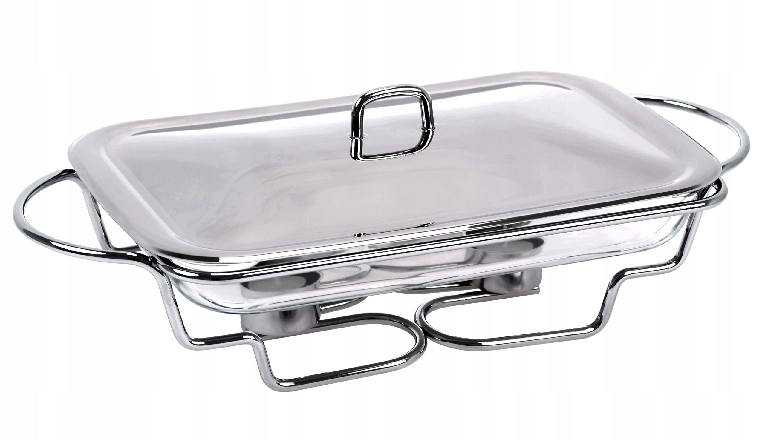 Meat Dish Heater 3 Lit Glass Dish Rectangular Heat Resistant Brand Kinghoff