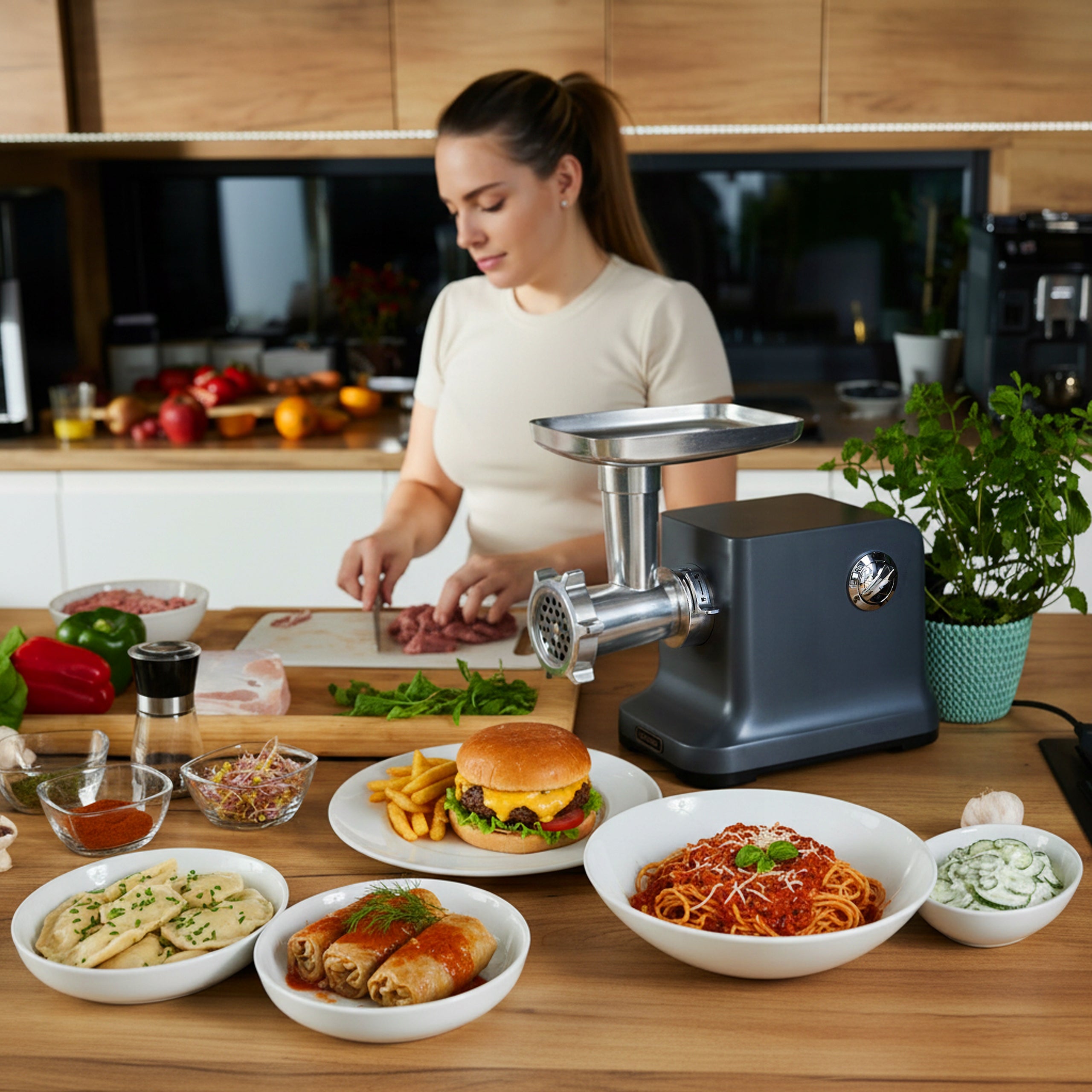 Meat grinder 6in1 Metal Yoer 2100W 3,5kg +Slicer +27 ELEMENTS Manufacturer code MG01G