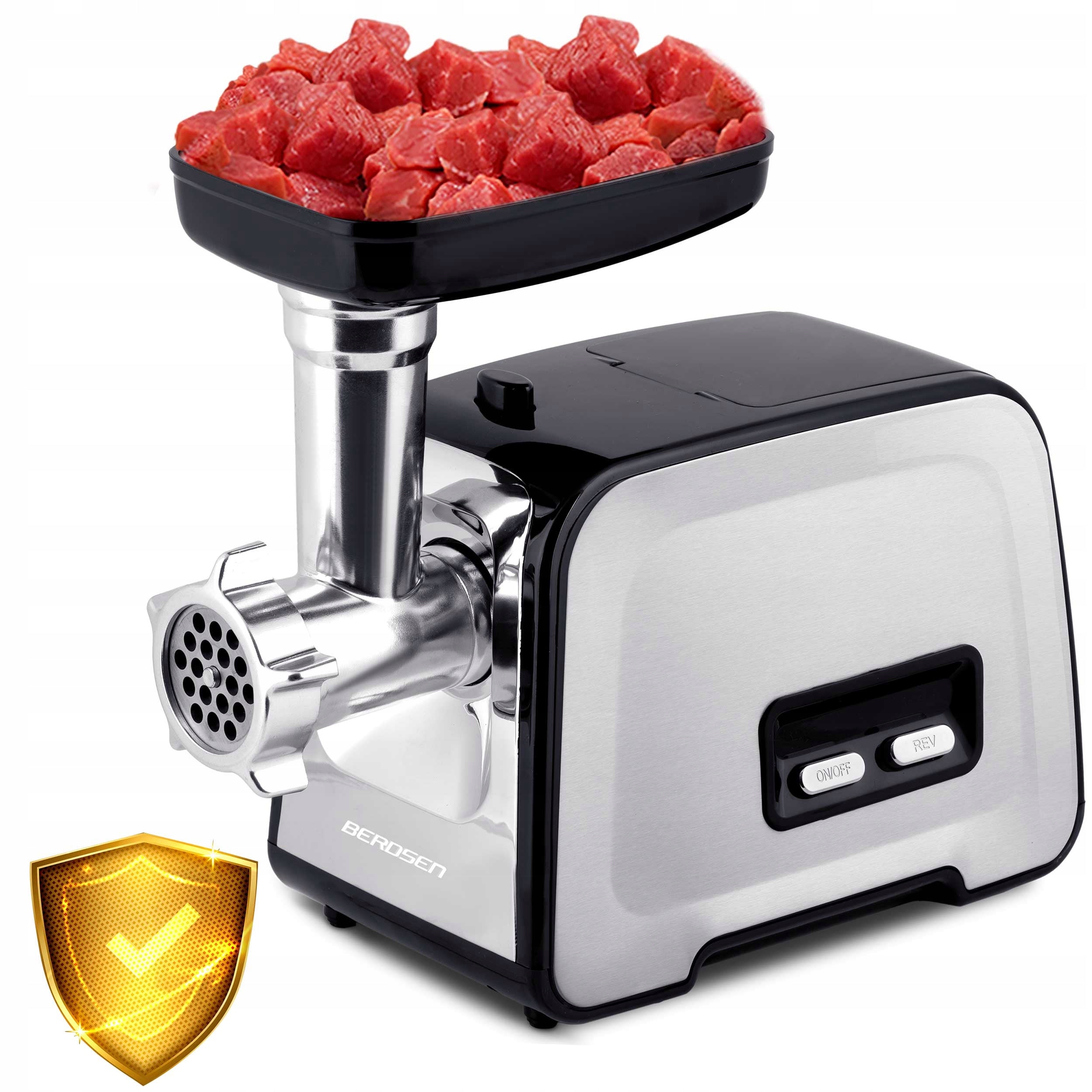 Meat grinder Berdsen 1200W Set of attachments and strainers Power rating 1200 W