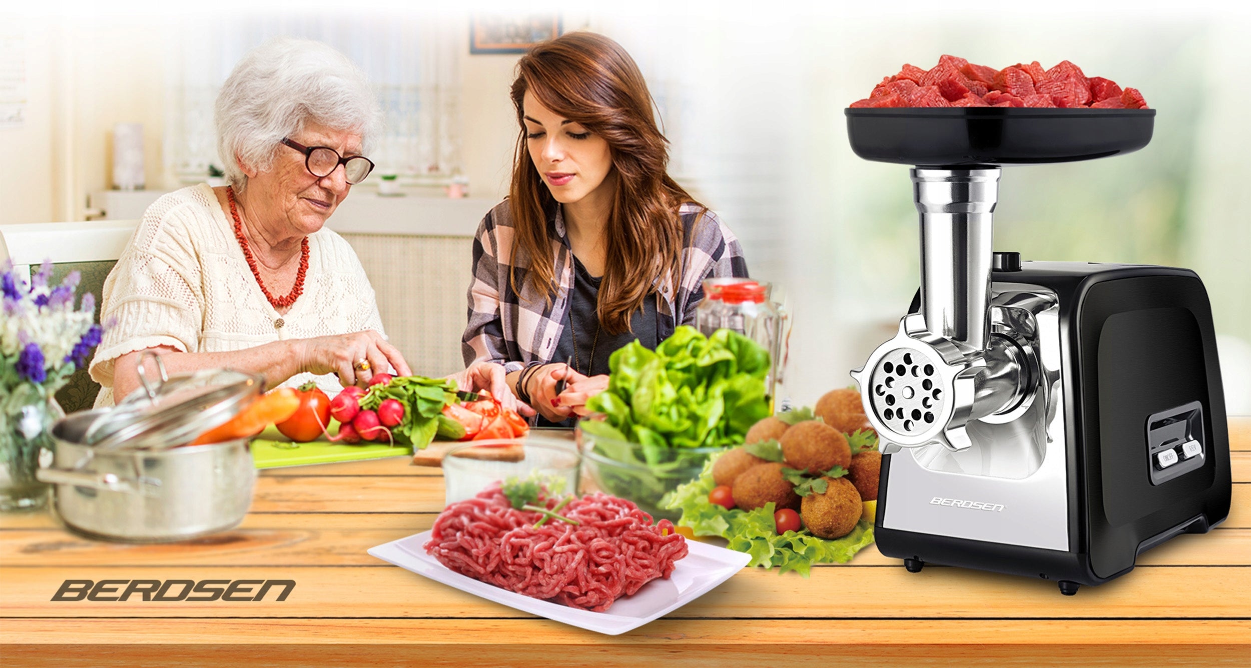 Meat grinder Berdsen shredder Dominant color black