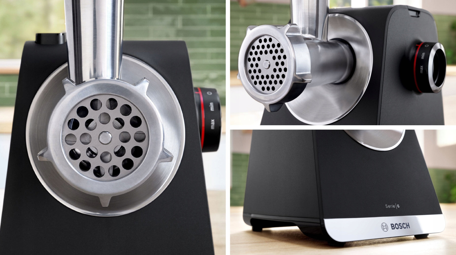 Meat grinder Bosch Series 6 MFWS640B 2100W Reverse gear 2 speeds Brand Bosch