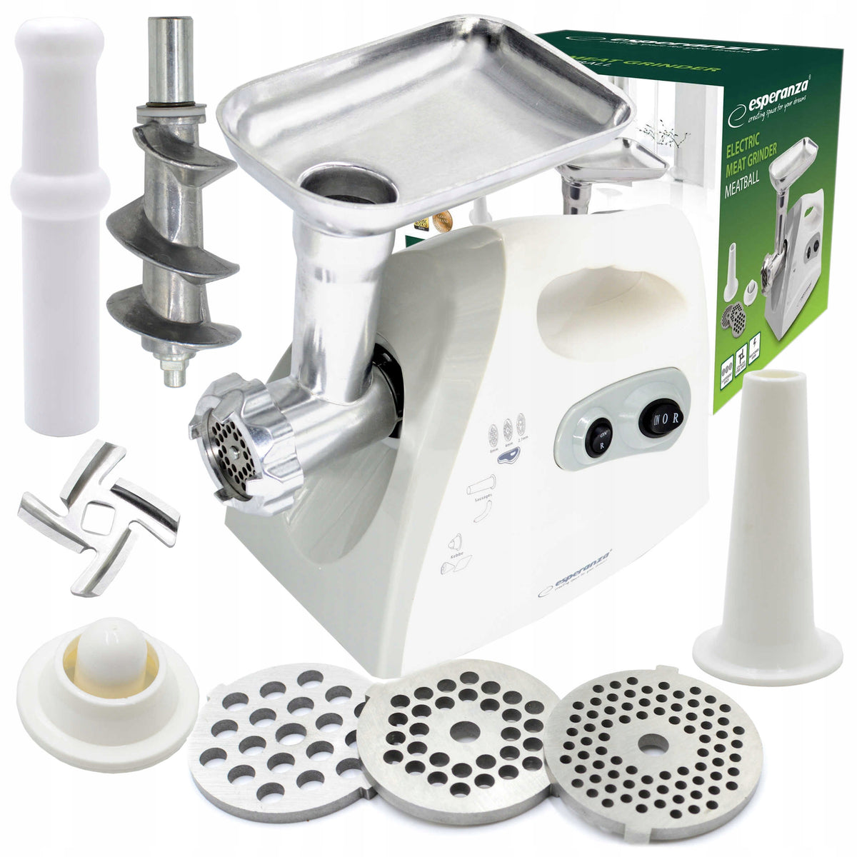 Meat grinder Esperanza EKM012E 600 W white-grey Brand Esperanza
