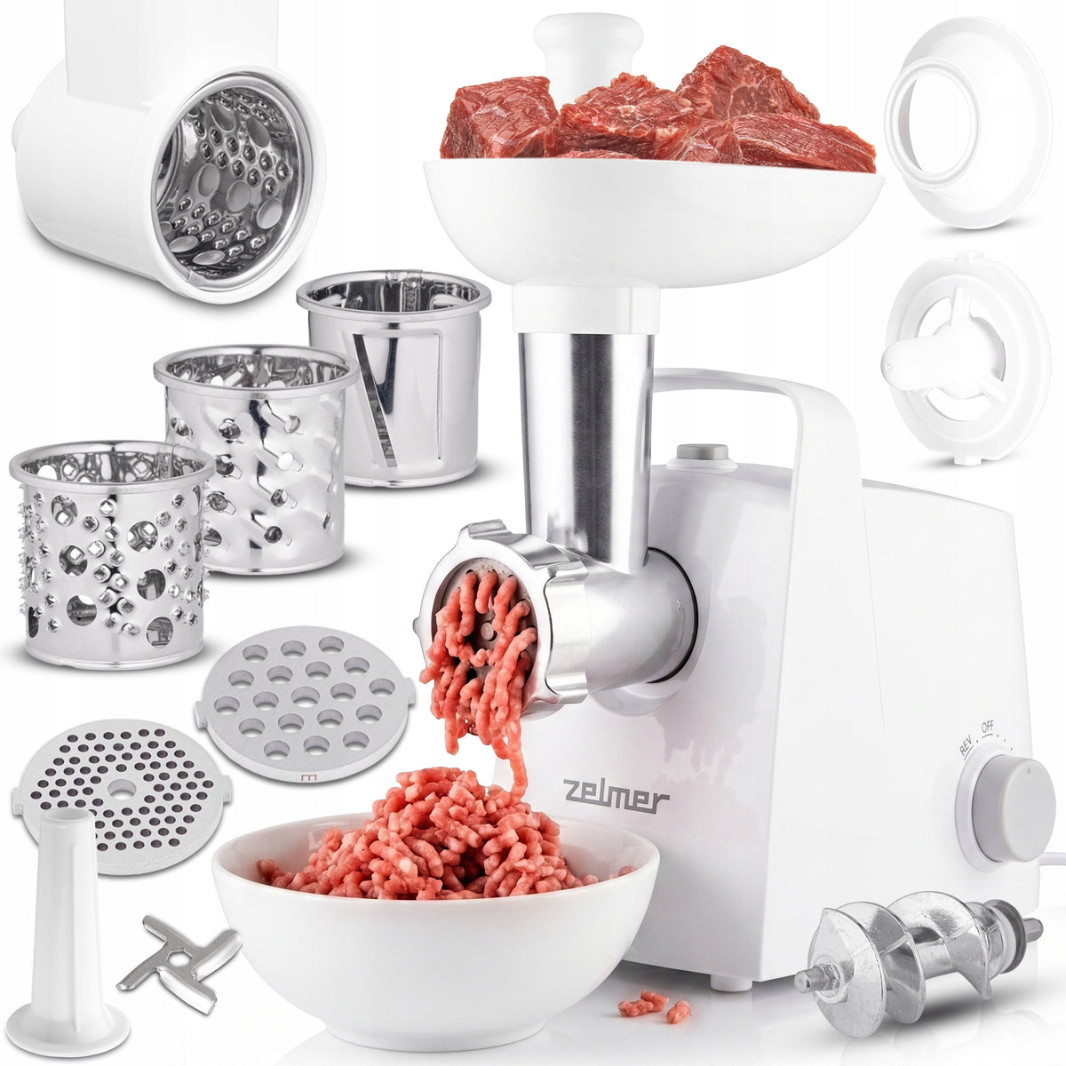 Meat grinder Zelmer ZMM1335B white 300 W Manufacturer code ZMM1335B