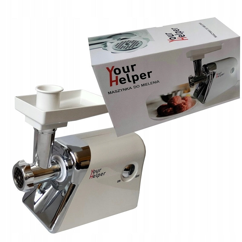 Meat grinder for kitchen robot white electric 1300w + freebie Brand no brand