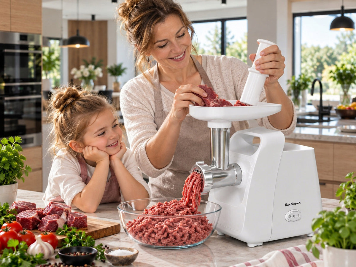 Meat grinder | high power | 4 sieves | sausage attachment Packaging status original