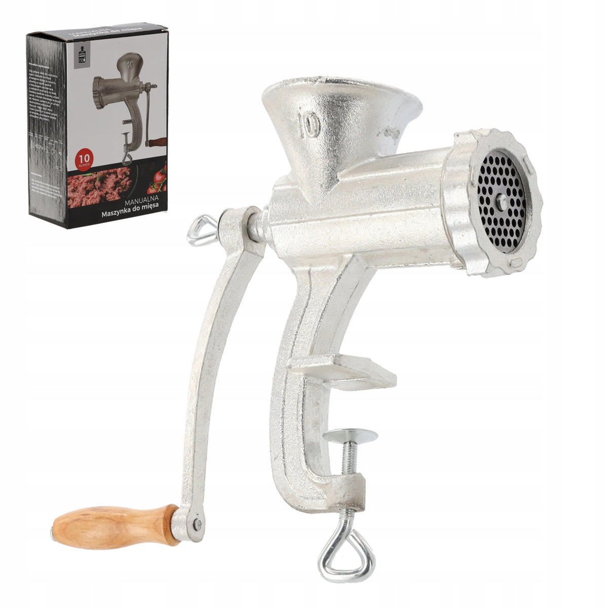 Meat grinder manual silver 1 W SOLID AND RELIABLE CAST IRON