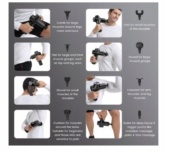 Mebak Chic – Drum Massage Gun 5 Speeds, 8 Heads Manufacturer code B0CGMXZFDB