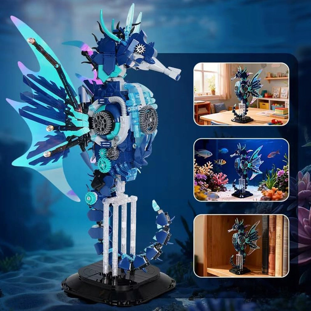 Mechanical Seahorse BEDEE 1003 Blocks Movable Ponds For Gift Brand Bedee