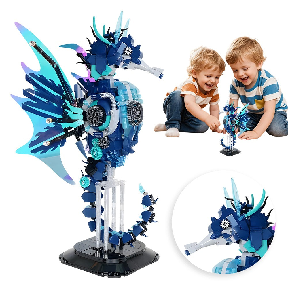 Mechanical Seahorse BEDEE 1003 Blocks Movable Ponds For Gift
