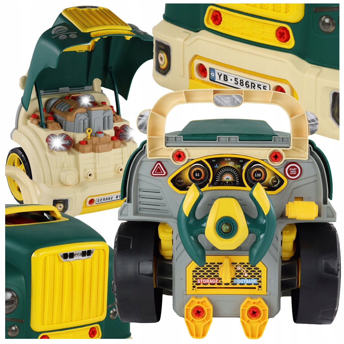 Mechanics Kit Large Motor for Twisting and Unscrewing Auto Sound Light Packaging status original