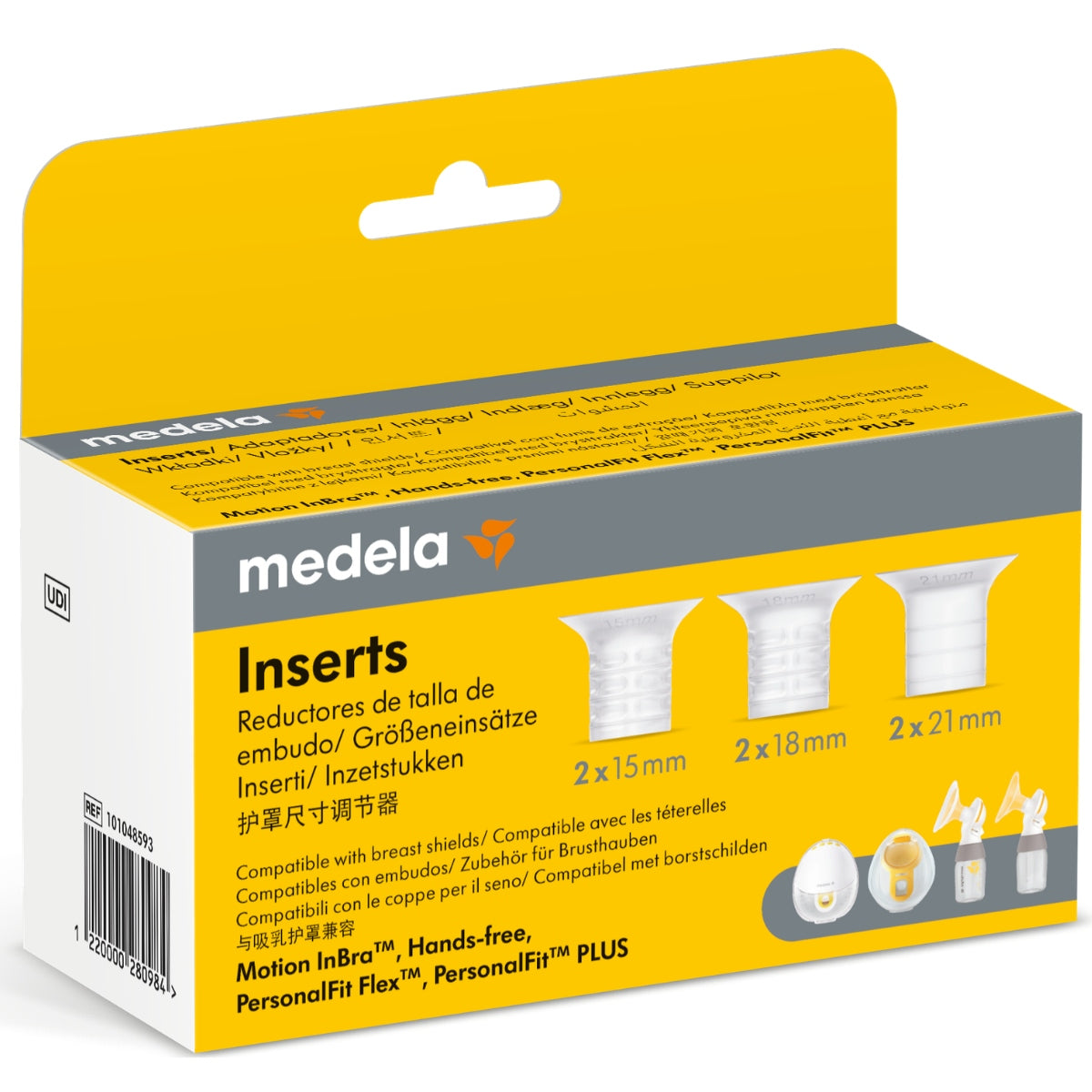 Medela Reducer Motion InBra Funnel Inserts 2x21mm 2x18mm 2x15mm Medical device no