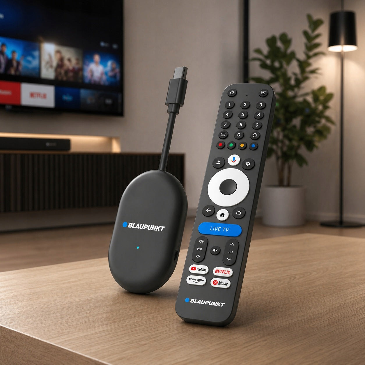 Media player Blaupunkt A-Stream stick 32 GB HDMI WiFi Google TV Packaging status original