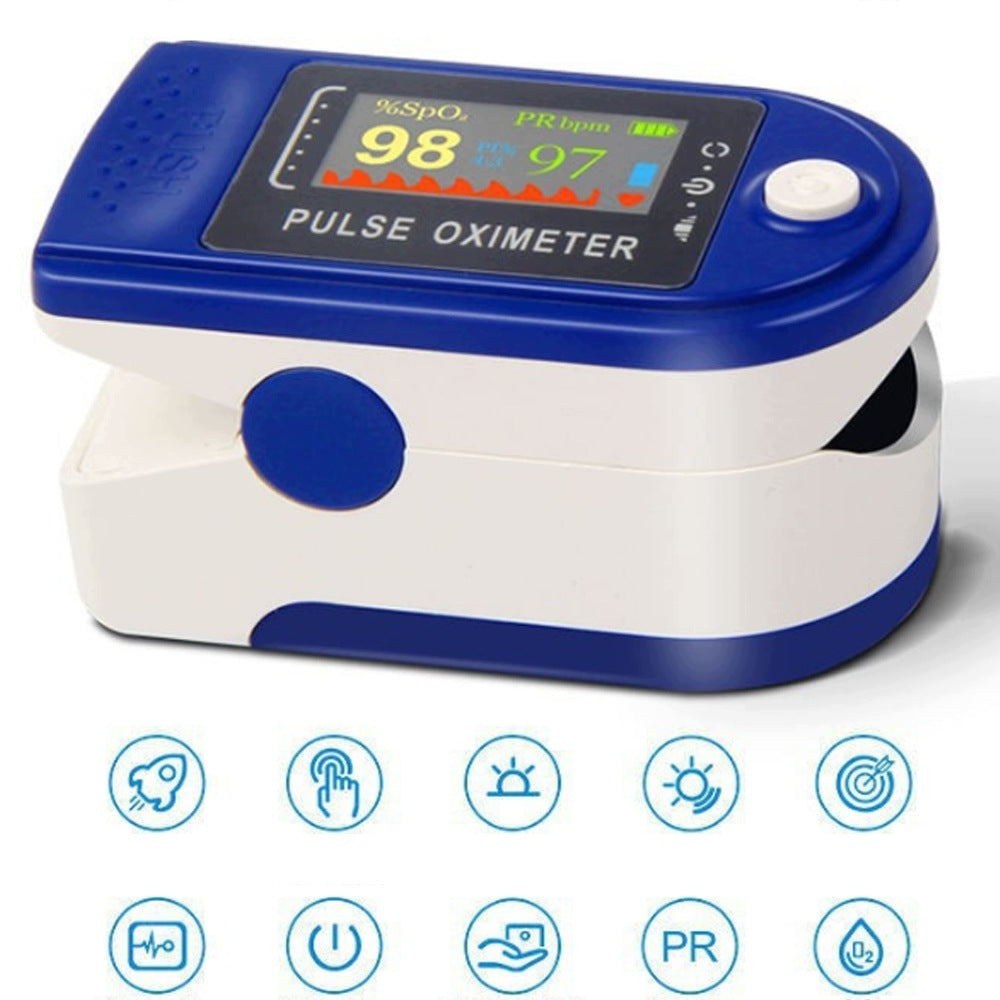 Medical Finger Pulse Oximeter Heart Rate Monitor Oled Oximeter +Lanyard, Blue Medical device no