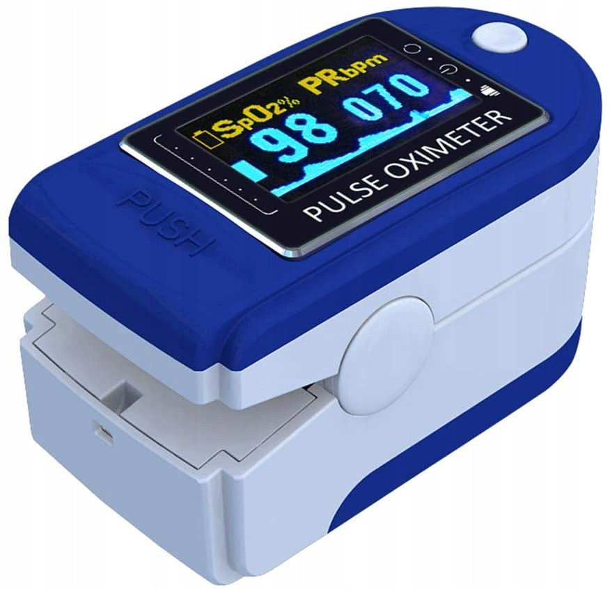 Medical Pulse Oximeter with OLED – Finger Pulse and Saturation Measurement Braders Color blue