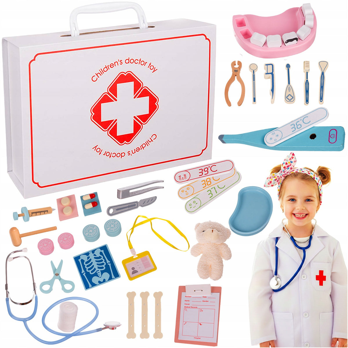 Medical Set Little Doctor Dentist XXL for Children Doctor's First Aid Kit