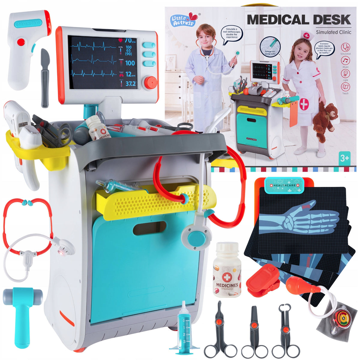 Medical Station Set of Small Doctor and Nurse + Baby Accessories