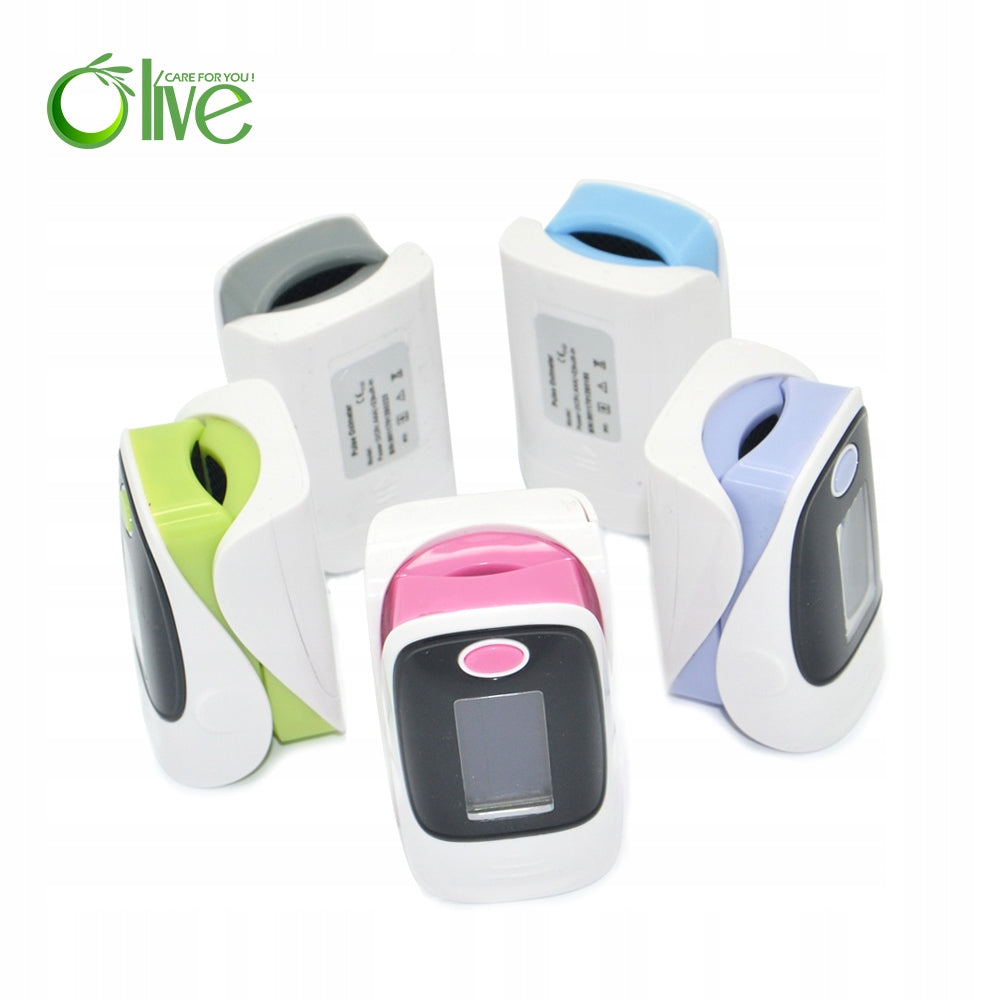 Medical finger pulse oximeter for saturation measurement Olive Color white