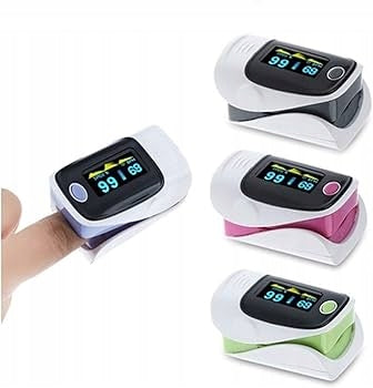 Medical finger pulse oximeter for saturation measurement Olive