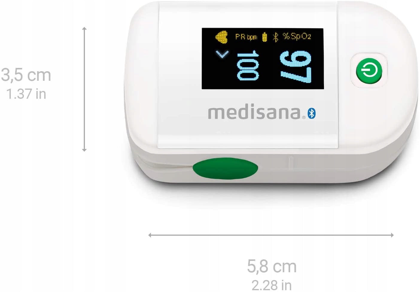 Medisana PM 100 Connect pulse oximeter with Bluetooth and OLED display Medical device yes