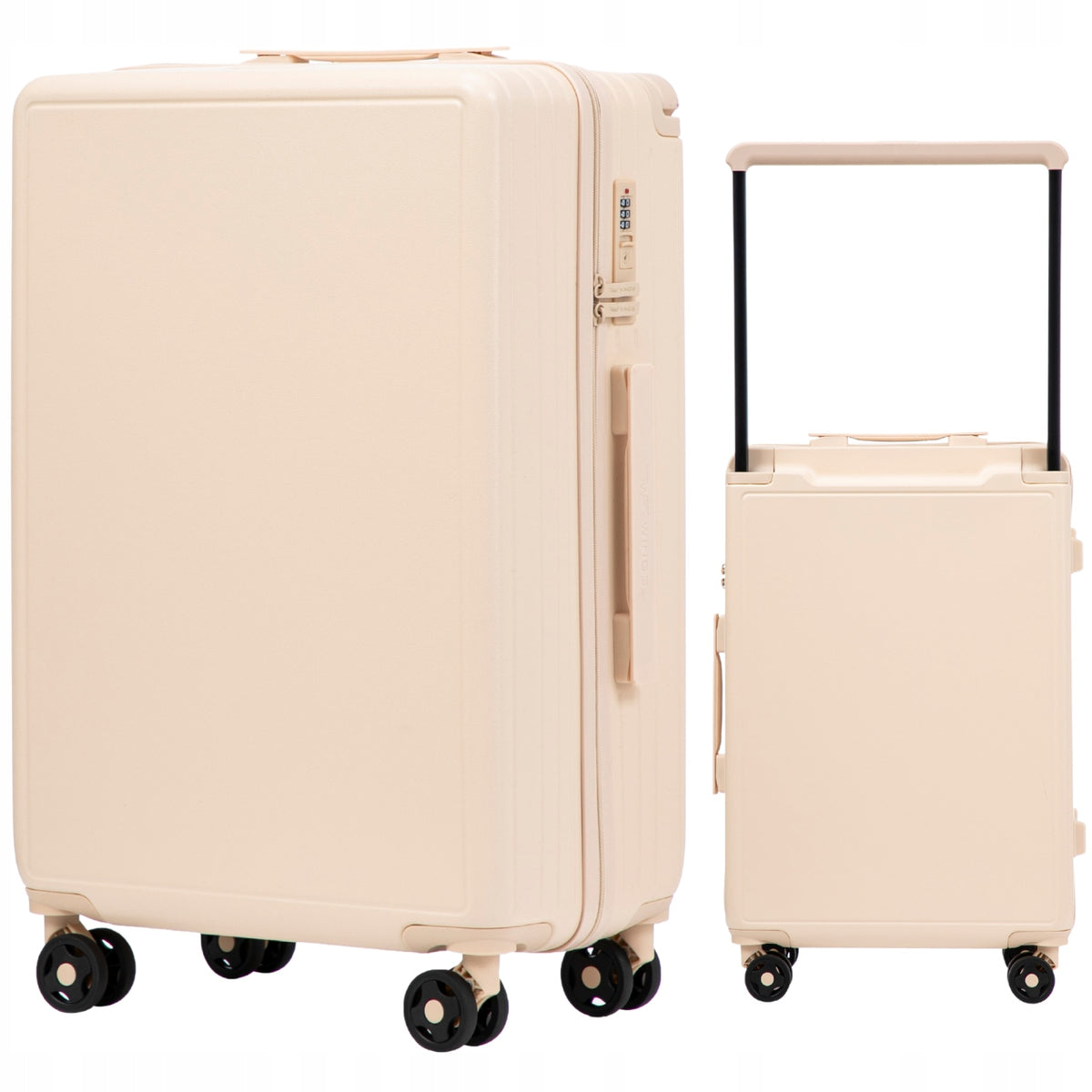 Medium Suitcase WINGS on 4 Wheels Solid Travel Luggage Hard with ABS+