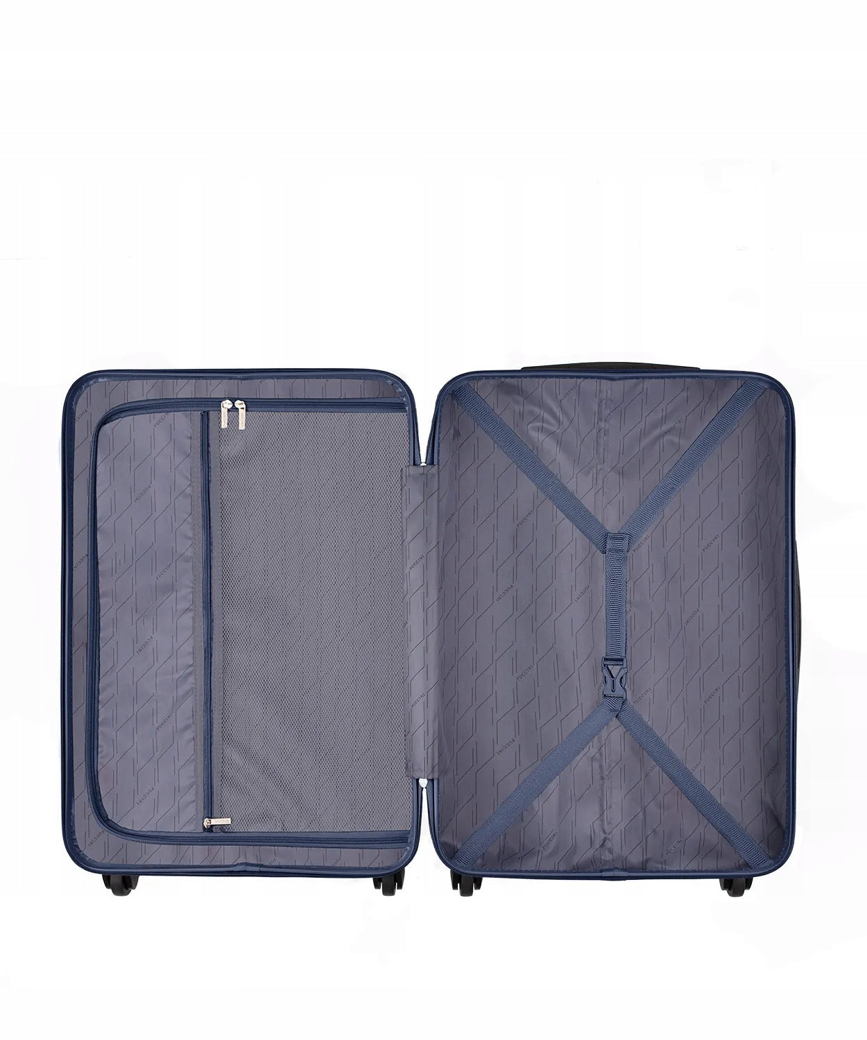 Medium Travel Suitcase Hard ABS PUCCINI Navy Blue On Wheels ABS028B-7A Model ABS028B-7A
