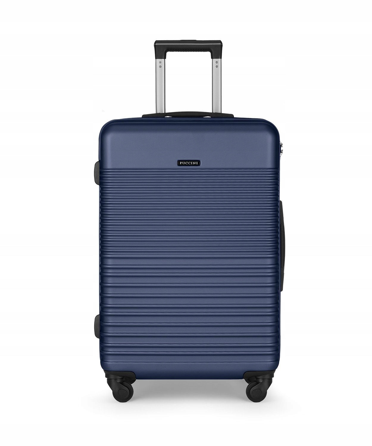 Medium Travel Suitcase Hard ABS PUCCINI Navy Blue On Wheels ABS028B-7A Packaging status original