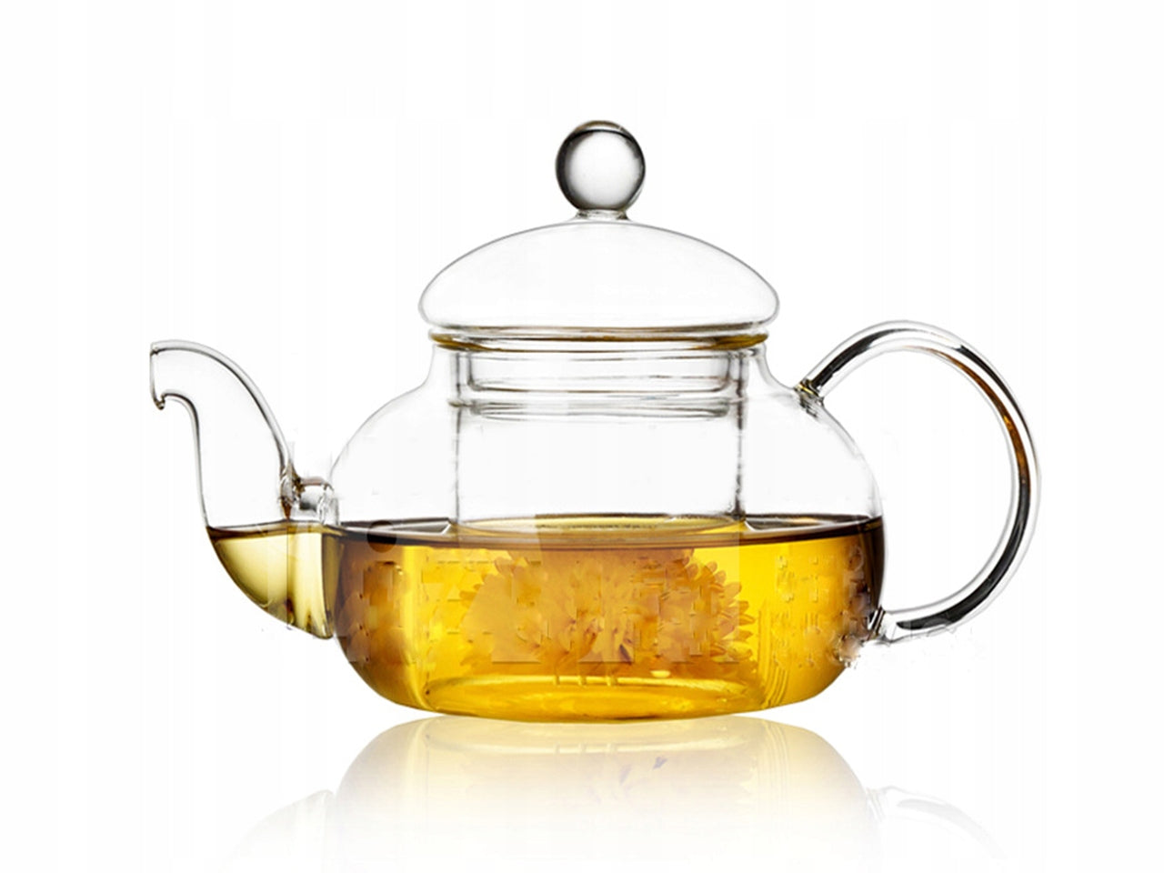 Medium glass kettle with infuser