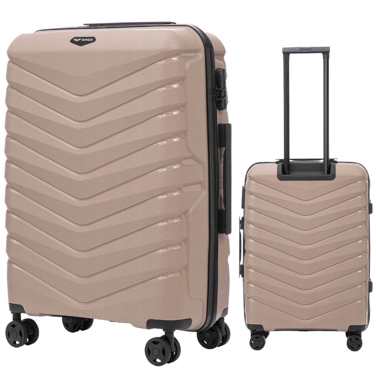 Medium suitcase Travel baggage hard WINGS PHOENIX 2.0 CHAMPAGNE
