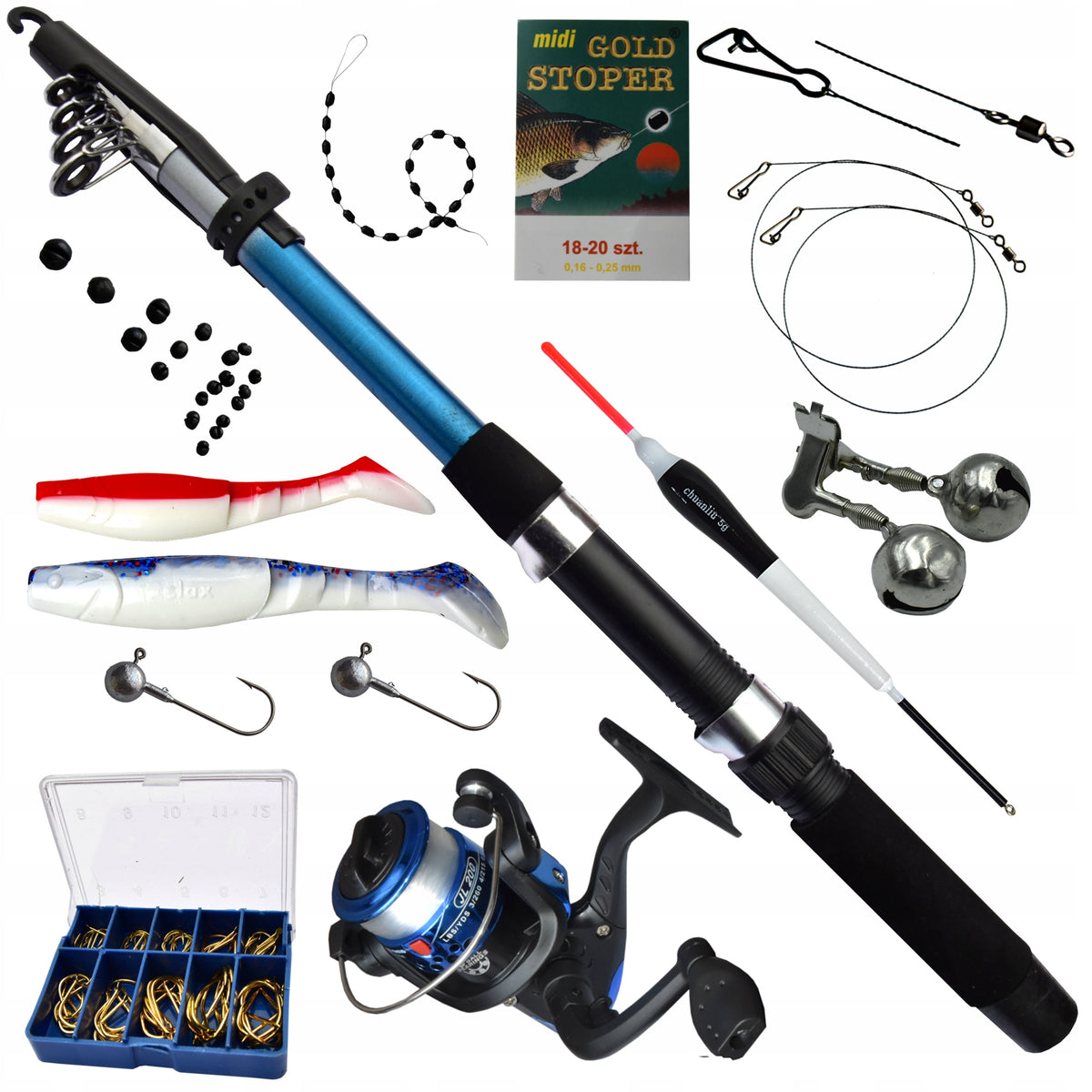 Mega Fishing Kit Fishing Rod Reel Accessories