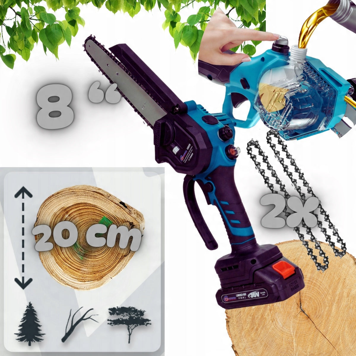 Mega SET PRUNER + SAW CORDLESS SAW 2XAKU 48V Brand no brand