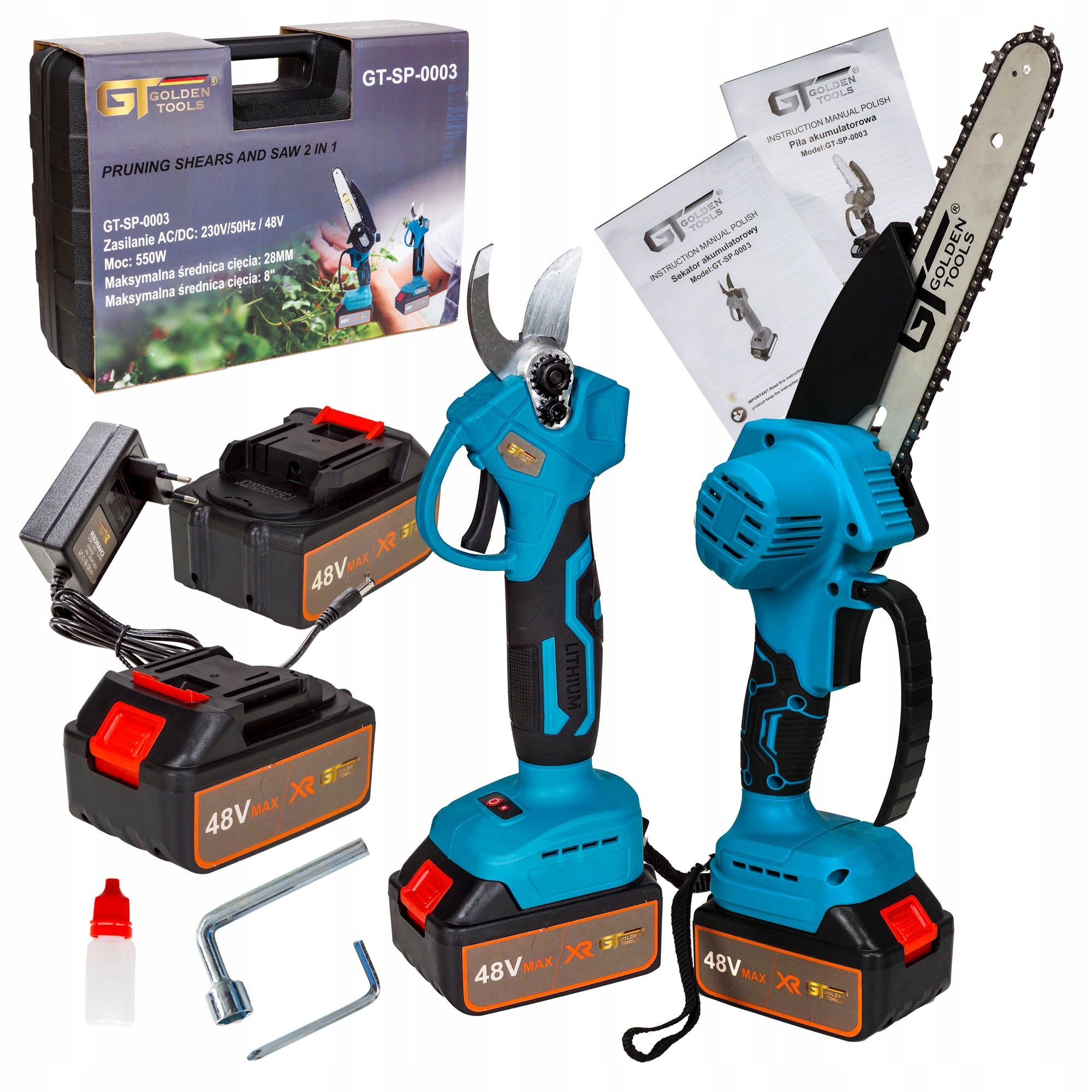 Mega SET PRUNER + SAW CORDLESS SAW 2XAKU 48V