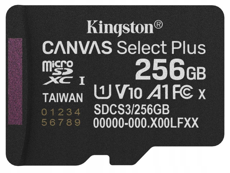 Memory Card KINGSTON Canvas Select Plus microSDXC 256GB
