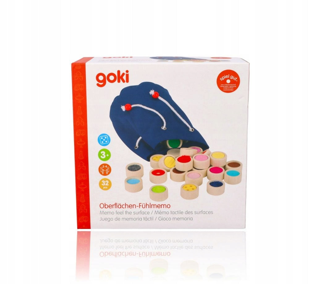 Memory Game GOKI MONTESSORI Touch 32elEMENTS WOODEN+BAG