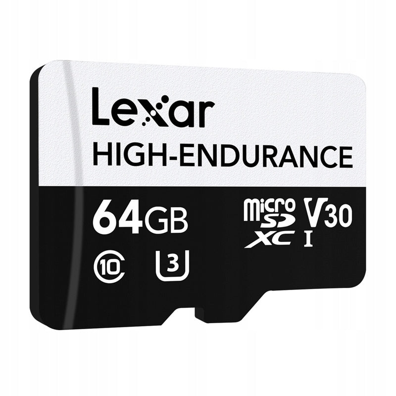 Memory Lexar High Endurance Micro SDXC Memory Card 64GB UHS-I C10 U3 V30 Manufacturer code LMSHGED064G-BCNNG