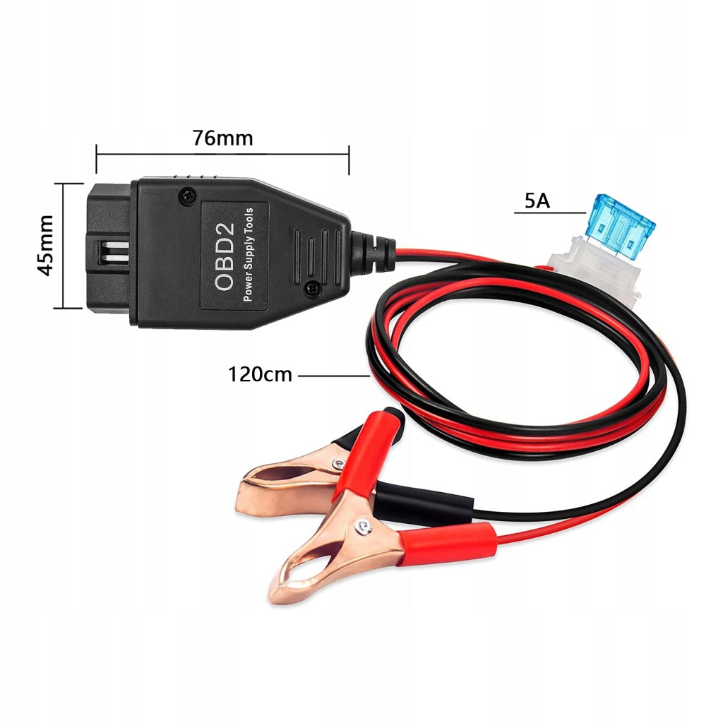 Memory Maintenance When Replacing OBD2 Battery OBD2 II Anti-Reset ECU Manufacturer code OBD 2 Kabel do podtrzymywania pamięci