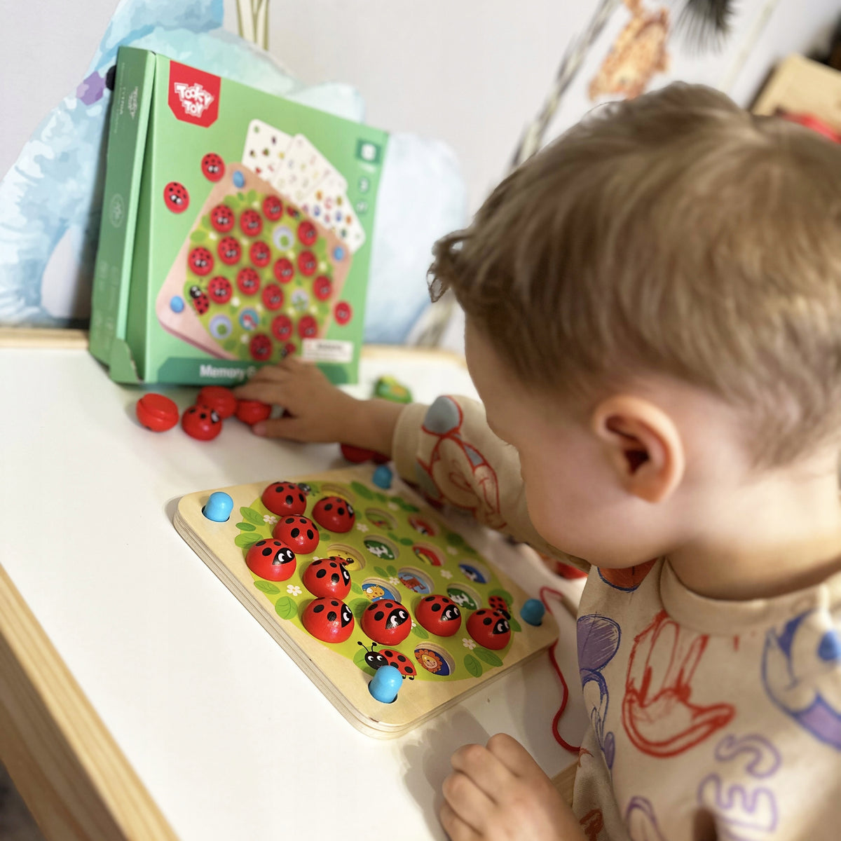 Memory Wooden Memory Game Educational Ladybug Puzzle WOOPIE GREEN Manufacturer code 801979