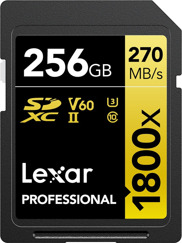 Memory card 256GB Lexar Pro 1800x SDXC U3 (V60) UHS-II R270/W180