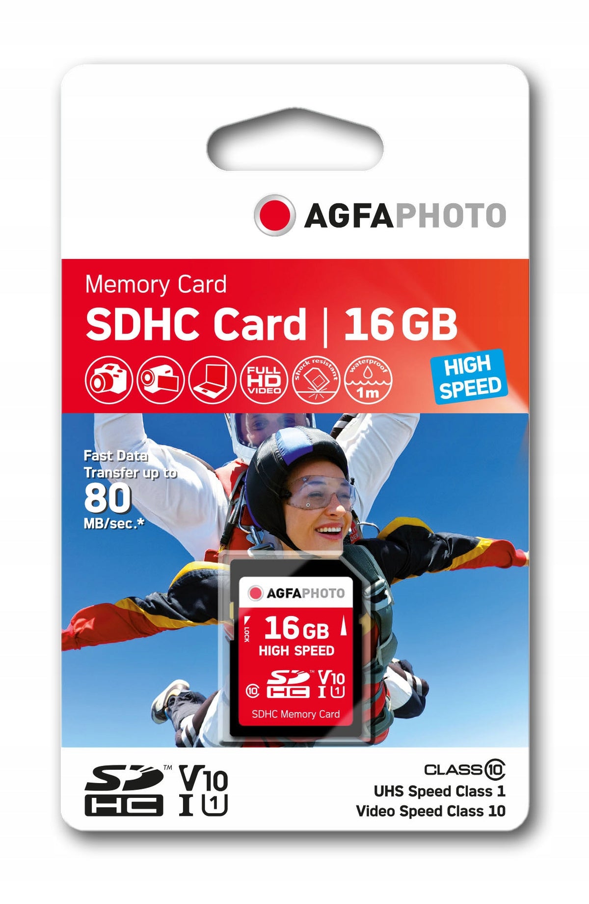Memory card AgfaPhoto SDHC 16GB High Speed Class 10 UHS I Manufacturer code SB6034