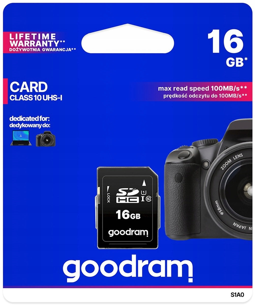 Memory card GOODRAM S1A0 SDHC 16GB Card format SD