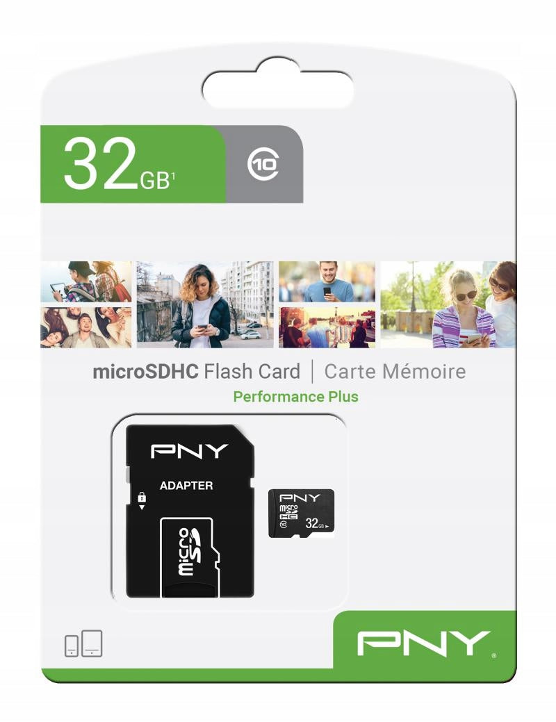 Memory card PNY microSDHC 32GB + ADAPTER Packaging status original